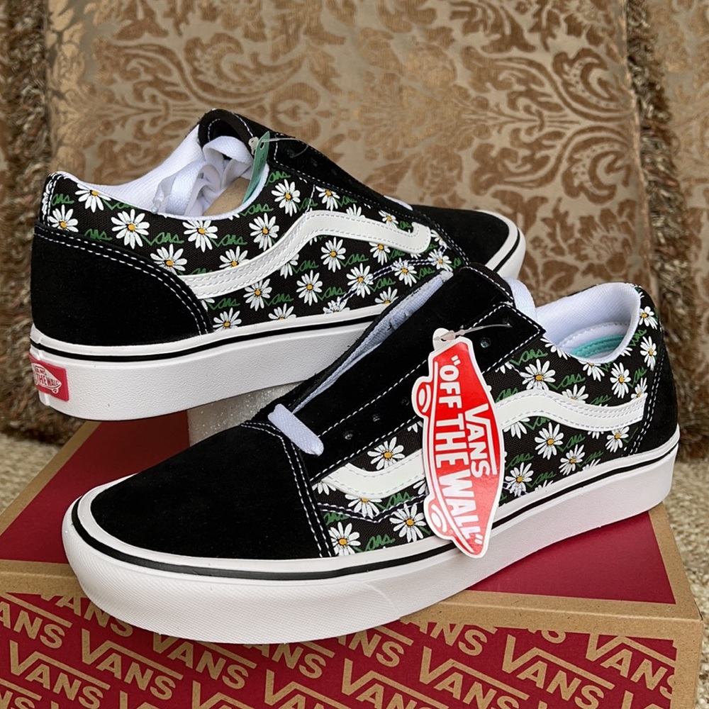 Vans Comfycush Old Skool Scribble Flower DaisyBlkM - Picture 10 of 16